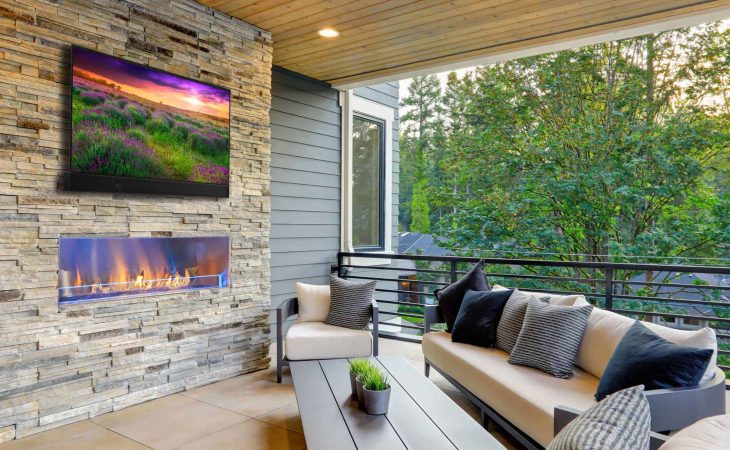 Seura Outdoor TV on Patio